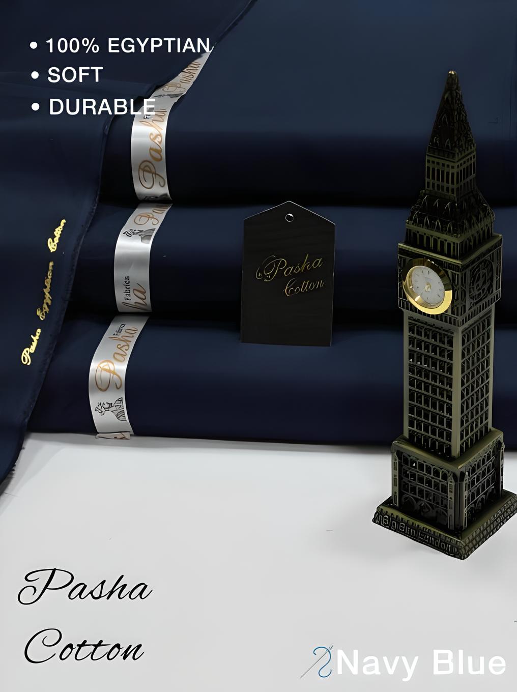 Pure Pasha Cotton Navy Blue Suit – 