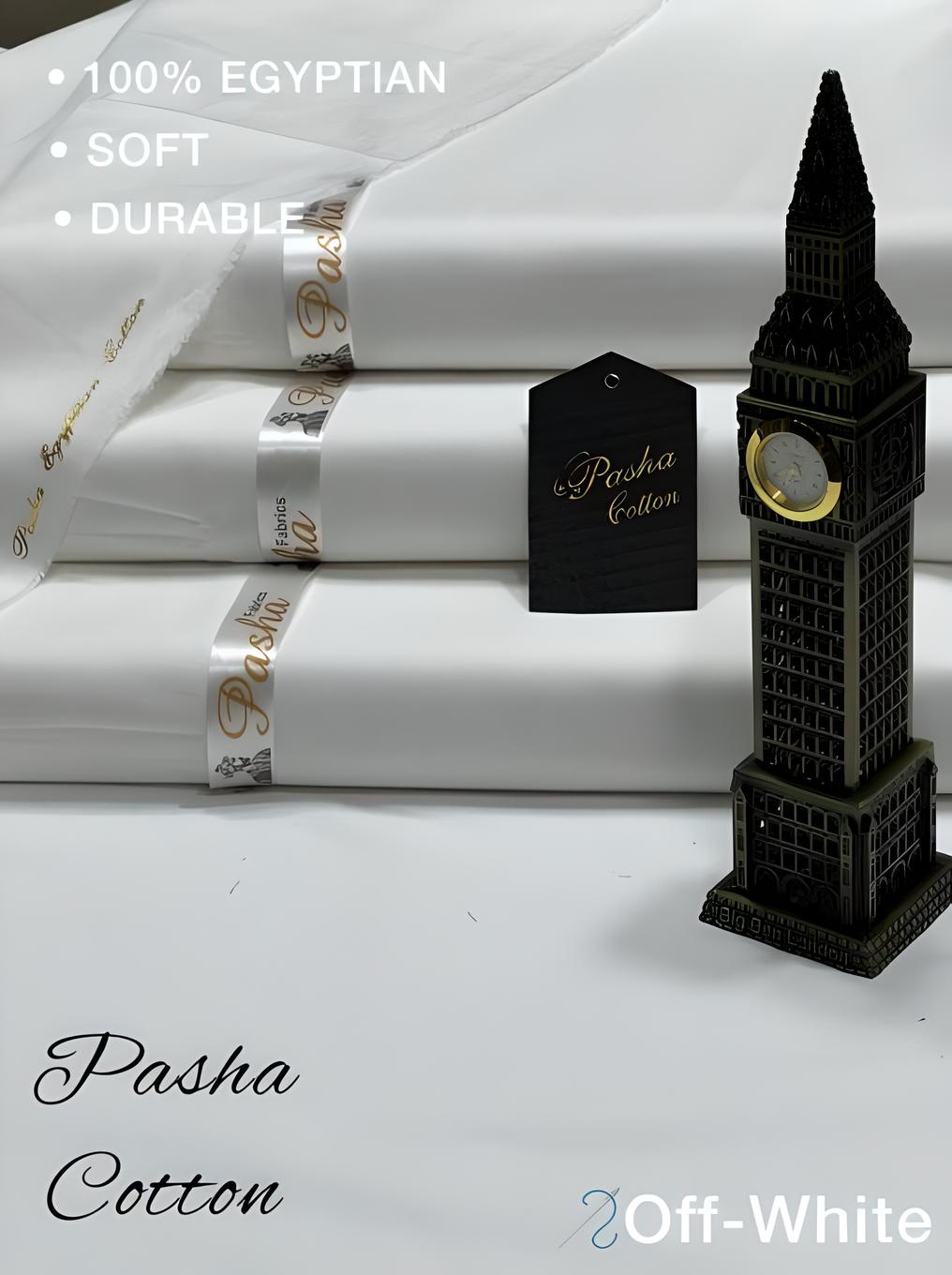 Pure Pasha Cotton Off White Suit