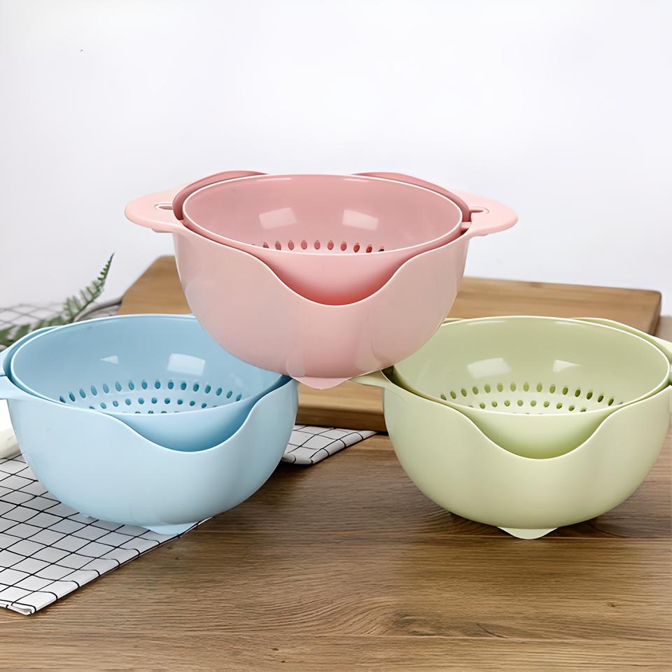 Double-Layer Vegetable & Fruit Washing Basket